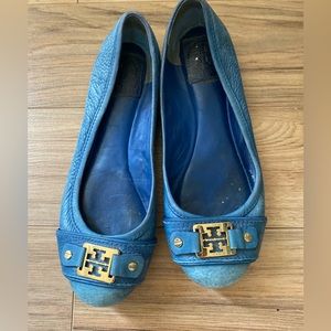 Tory Burch Blue Flats